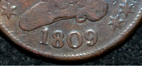 1809 HALF CENT - Circle in 0  variety * C4 * VG Details * Get 5% Off at Checkout Cover