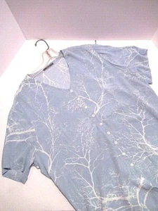SALE--ETERNA German 46,USA 16-V-neck button Blouse-sheer crepe georgette - Picture 1 of 7