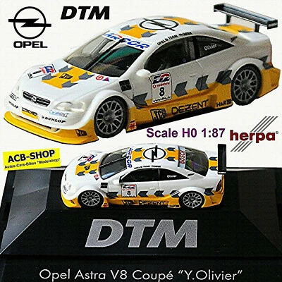 Opel V8 Coupe DTM 2000 JBC Opel-Team Phoenix #8 Y. Olivier 1:87 Herpa PC 037969 - Image 1 of 4