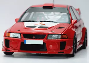 1:18 TARMAC WORK Custom MITSUBISHI LANCER EVO 5 Mäkinen MODIFIED EVOLUTION V WRC - Foto 1 di 7
