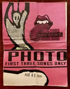ROLLING STONES! WORLD TOUR 94/95 VOODOO LOUNGE - WASHINGTON D.C. - 8/1/1994 - Picture 1 of 7