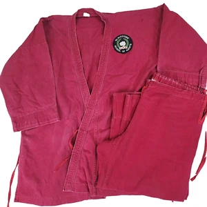 Jiu Jitsu Gi Size 6 Red Heavy Weight Jacket and Pants USA Made - Picture 1 of 18