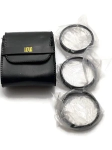 HOYA 55MM 3PC CLOSE-UP CAMERA LENS +4+2 +1 SET w/ CASE - EXCELLENT - Picture 1 of 3