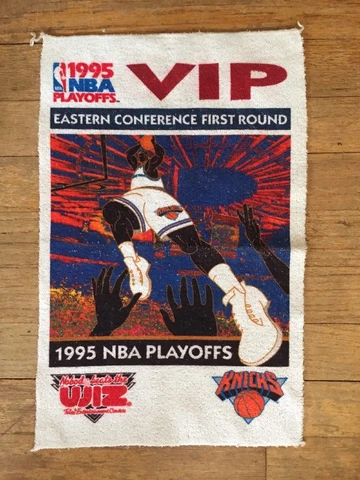 NY KNICKS RALLY TOWEL MSG SGA "VIP 1995 NBA Playoffs " @ Madison Square Garden Cover