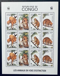 CONGO WWF ARCTOCEBUS CALABARENSIS STAMPS SHEET 1998 MNH WILD ANIMALS WILDLIFE 1 - Picture 1 of 1