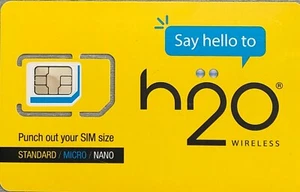 H2O PREPAID SIM CARD UNLIMITED TALK, TEXT & 30GB DATA $80_60 DAYS - Picture 1 of 1