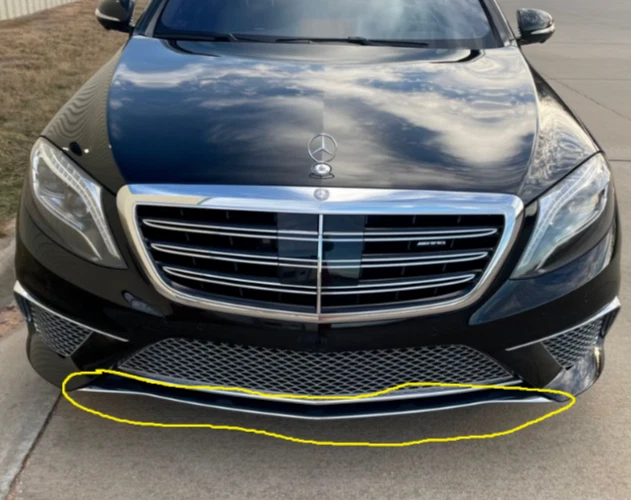 Alerón de parachoques delantero cromado AMG Mercedes-Benz OEM W222 clase S sedán 2014-2017 Foto 1 de 1