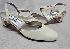 NUEVO EN CAJA Zapatos de salón de tela Ros Hommerson Pauly Bone Microtouch talla 10,5 N 2,5" tacones - Imagen 1 de 10