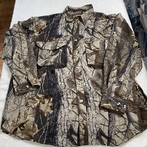 Remington Real Tree Hardwoods Shirt Men's Sz XL Brown Camouflage Button Up - Picture 1 of 8