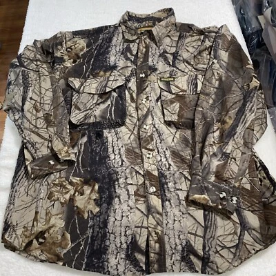 Remington Real Tree Hardwoods Shirt Men's Sz XL Brown Camouflage Button Up - Image 1 of 4