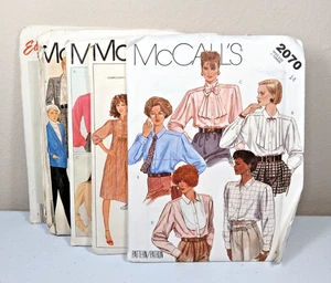 RETRO 80s McCalls Sewing Pattern Lot Of 5 Womens Assorted Styles Size 14 - Picture 1 of 11