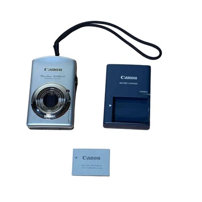 Cámara digital Canon PowerShot SD880 IS ELPH plateada compacta 10 MP 4X 5056 Foto 1 de 4