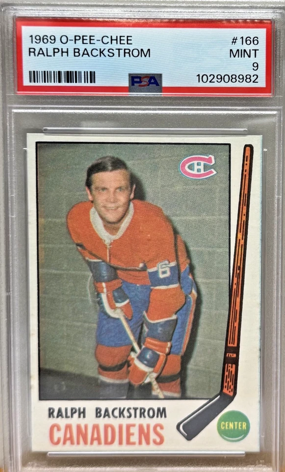 1969 O-Pee-Chee #166 Ralph Backstorm PSA 9 - Image 1 of 2