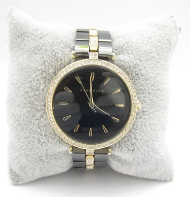 Reloj Mujer Anne Klein Cerámica Cristal Analógico 34mm Redondo (H976) "Batería Nueva" Foto 1 de 4