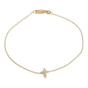 Bracciale Roberto Coin Oro Giallo Diamanti Piccoli Tesori Croce Piccola - Foto 1 di 4