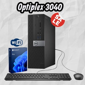 Dell OptiPlex 3040 Desktop PC Intel i3-6th 8GB RAM 500GB HDD Windows 11 Wi-Fi - Picture 1 of 5
