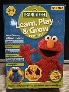 1-2-3 Sesame Street Learn, Play & Grow Preschool Ages 2-4 CD-ROM Vintage 2007 - Picture 1 of 8