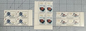 Spanien 1968 postfrisch Olympische Winterspiele 4er Blöcke (3er Set) #3 - Bild 1 von 1