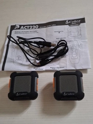  Cobra ACT220 Chat Tag -Wearable Two Way Radios New Condition Discontinued  - Image 1 of 4