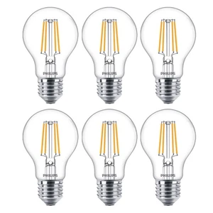 6 x Philips LED Filament Lampen Birnen 4,3W = 40Watt E27 klar 470lm warmweiß - Bild 1 von 7