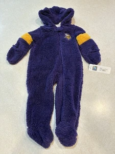 NFL Baby Bekleidung MN Vikings 18 Monate Fleece Wimpel Einteiler Lila Neu mit Etikett - Bild 1 von 7