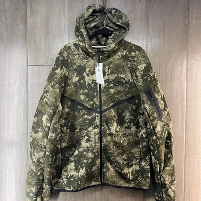 Nike Sportswear Men's Tech Fleece Camo Full Zip Hoodie Size Small HV5055-276 - Image 1 of 4