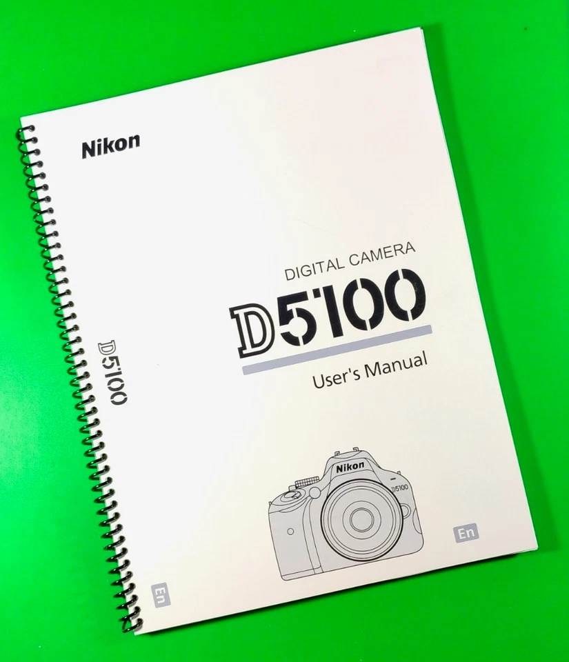 Owners Manual for Nikon D5100 Camera 92 Pages W/Clear Covers! - Image 1 of 1