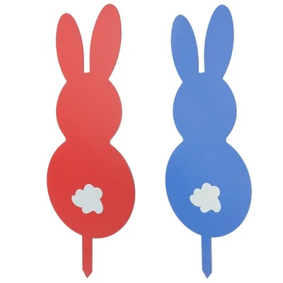  2 Pcs Hase Gartenstecker Gartenstatuen Für Den Außenbereich Draußen - Bild 1 von 4