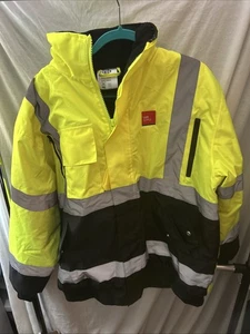 Giacca Invernale Riflettente Hi Vis, Classe 3 Alta Visibilità Antipioggia Taglia XL - Foto 1 di 8