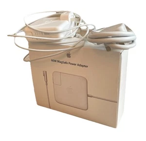 New In Box Apple 60W MagSafe Power Adapter - White Genuine Extension Charger Mac - Photo 1/7