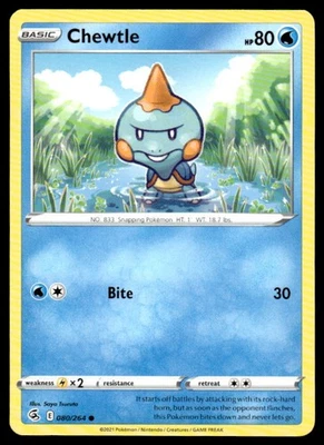 SWSH08: Fusion Strike #080/264 Chewtle - Image 1 of 2