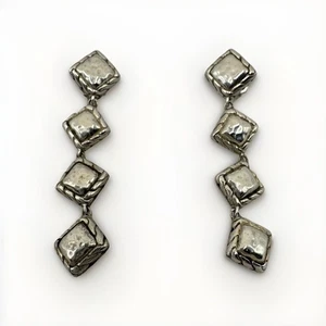 Pendientes colgantes martillados John Hardy Palu de colección 2" plata autenticación JH65 - Imagen 1 de 5