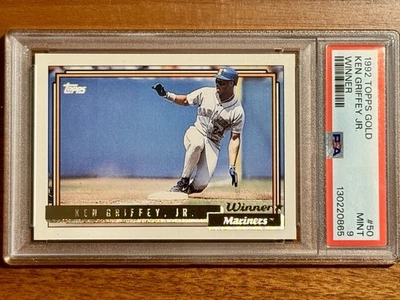 Ken Griffey Jr. 1992 Topps ganador de oro #50 grado nuevo - PSA 9 como nuevo Foto 1 de 4