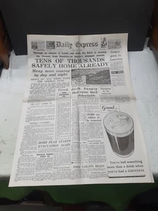 Original Newspaper, Daily Express May 31st 1940 Dunkirk (B75) - Picture 1 of 8