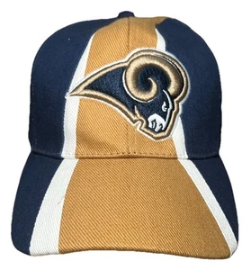 Vintage Y2K St. Louis Rams Color Block Adjustable Back Hat - Afbeelding 1 van 5