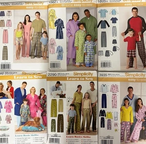 U Pick Sewing Patterns Pajama PJ's Family Uncut - Picture 1 of 13
