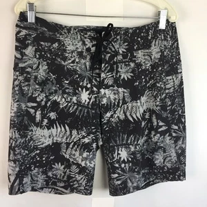 Lululemon Current State Board Shorts Men Size 32 Black White Unlined Swim Trunks - Picture 1 of 14