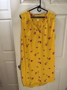 Old Navy Shift Dress XL Yellow Floral Sleeveless Colorful - Picture 1 of 11
