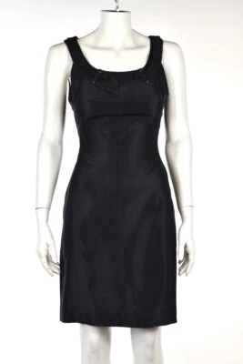 Trend Les Copains Womens Dress Size 42 Black Casual Above Knee Sleeveless Sheath - Image 1 of 4