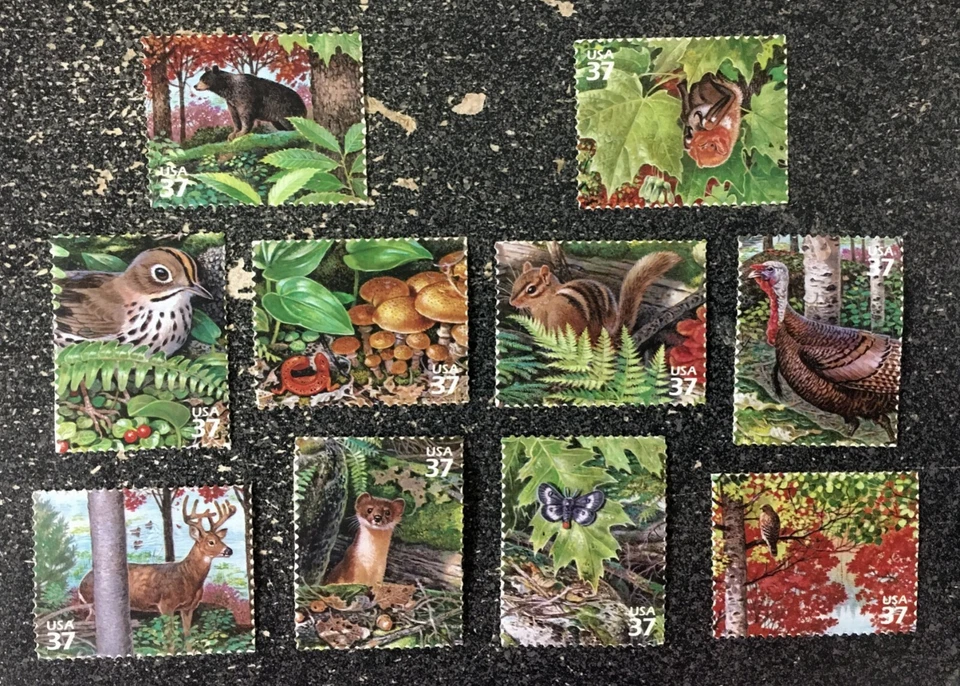 2005USA #3899a-j 37c Northeast Deciduous Forest - Set of 10 Singles  Mint  - Image 1 of 1