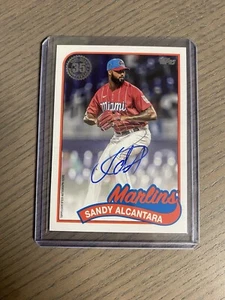 2024 Topps Update Sandy Alcantara 1989 35th Auto #89BA-SA - Marlins - Picture 1 of 2