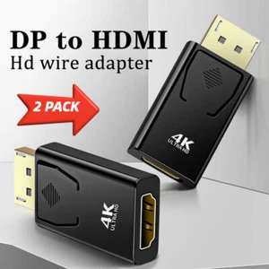 2x Display Port to HDMI Adapter Converter For 4K HD 1080P HDTV PC Free Shipping - Picture 1 of 10
