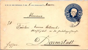 MEXICO 1913 POSTAL HISTORY STATIONERY EMBOSSED POSTCARD ADDR GERMANY CANC MEXICO - Picture 1 of 2