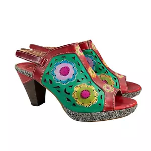 Spring Step L'Artiste Belen High Heel Sandals EU 41 / US 9.5-10 Slingback - Picture 1 of 9
