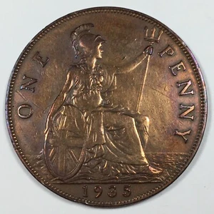 1935 United Kingdom 1 Penny - George V - Very Fine (VF) KM#838 Cleaned - 7303-PC - Picture 1 of 9