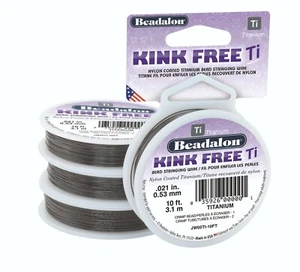 Alambre de joyería Beadalon Titan Kink Free sin arrugas 10 pies / 3,1 m de EE. UU. en 3 grosores - Imagen 1 de 4