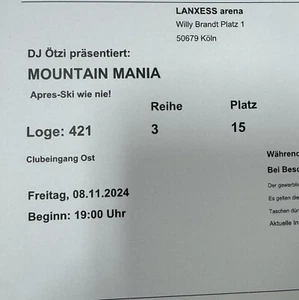 2 x Logen Karten für Mountain Mania in Köln - Bild 1 von 2