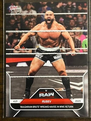 2025 Topps Now WWE #47 Rusev RAW - Image 1 of 2