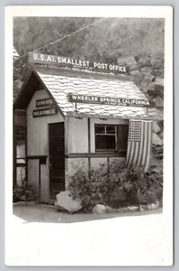 1940s RPPC Wheeler Springs, CA - Smallest Post Office -Ventura Unposted Postcard - Picture 1 of 4