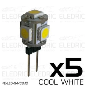 5x G4 LED 5 SMD LIGHT BULB JAYCO INTERIOR CAMPER 4X4 CARAVAN RV COROMAL BOAT - Picture 1 of 7